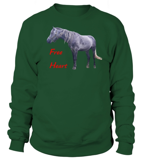 Free heart grey horse vintage countryside beauty Sweatshirt Unisex