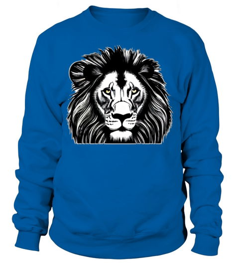 Lion Africa predator print head imprint with wild Sweatshirt Unisex