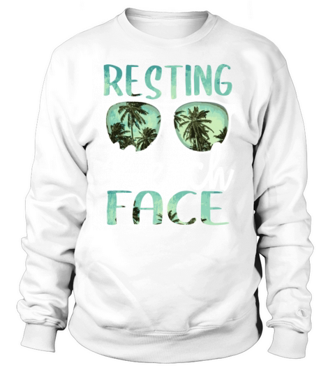 Resting Beach Face Vintage Retro Funny Beach Vacat Sweatshirt Unisex