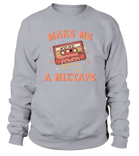 Retro Mixtape Valentines Design Sweatshirt Unisex