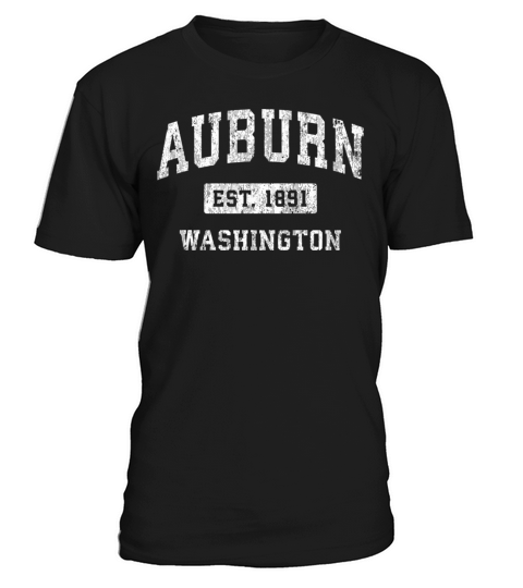 Auburn Washington Wa Vintage Established Sports De T-Shirt Unisex