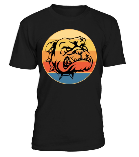Bulldog Dog Breed Vintage Retro Sunset T-Shirt Unisex