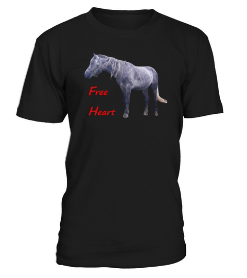 Free heart grey horse vintage countryside beauty T-Shirt Unisex