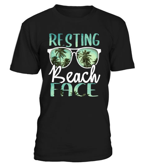 Resting Beach Face Vintage Retro Funny Beach Vacat T-Shirt Unisex