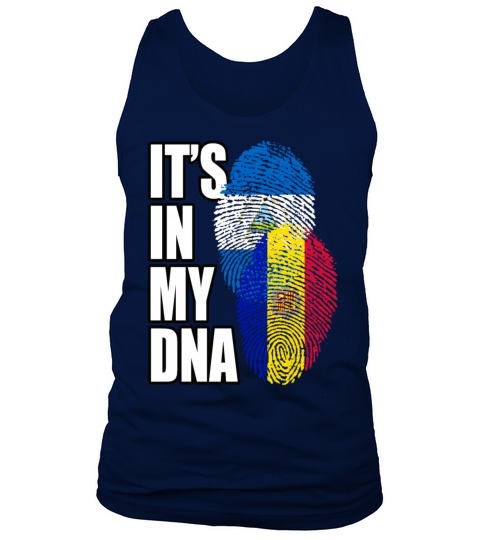 Andorran And Nicaraguan Mix Heritage DNA Flag Tank Top Unisex