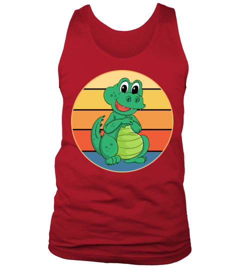 Crocodile Retro Sunset Vintage Wild Animal Tank Top Unisex