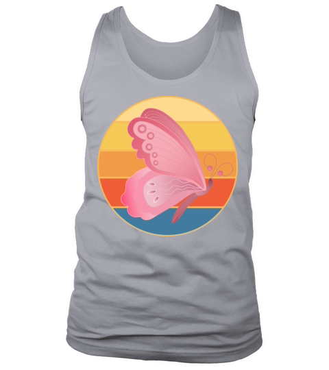 Cute Butterfly Retro Sunset Vintage Animal Insect Tank Top Unisex