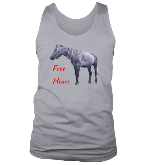 Free heart grey horse vintage countryside beauty Tank Top Unisex