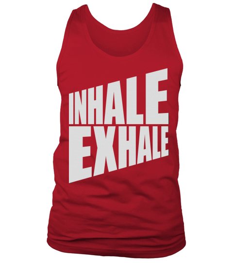 inhale exhale yoga quote Tank Top Unisex