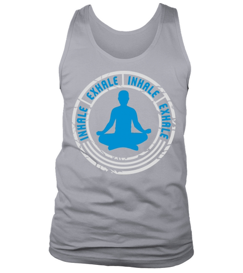 inhale exhale yoga quote Tank Top Unisex