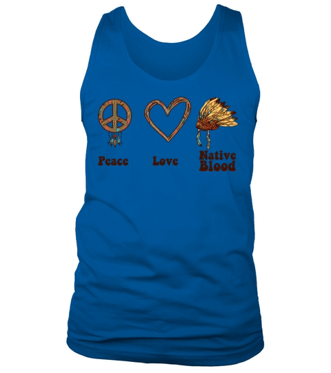 Native American Heritage Month Peace Love Native Tank Top Unisex