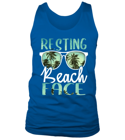 Resting Beach Face Vintage Retro Funny Beach Vacat Tank Top Unisex