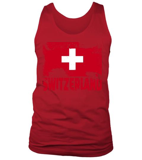Switzerland Flag Vintage Distressed Swiss Grunge T Tank Top Unisex