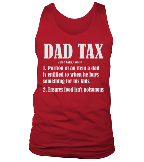 Vintage Dad Tax Definition Men Funny Fathers Day Tank Top Unisex