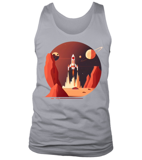 Vintage Space Science Mars Fiction Geek Solar Tank Top Unisex