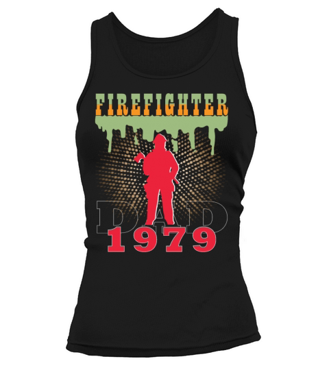 1979 vintage fireman birthday firefighter Tank top Woman