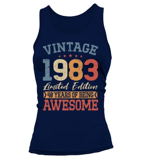40th birthday vintage 1983 40 years being awesome Tank top Woman