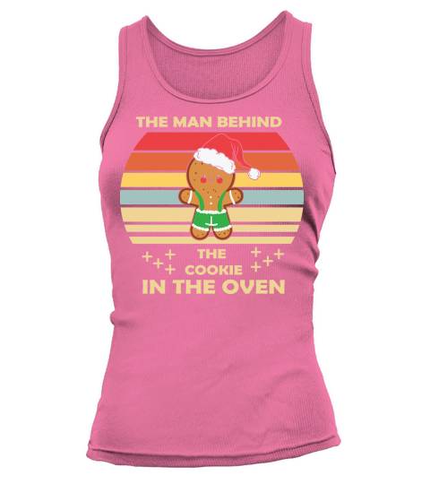 Christmas Pregnancy Man Behind Cookie Tank top Woman
