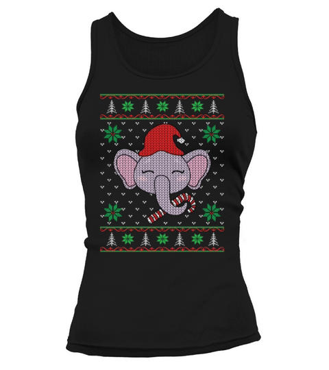 Elephant Ugly Christmas Sweater Tank top Woman