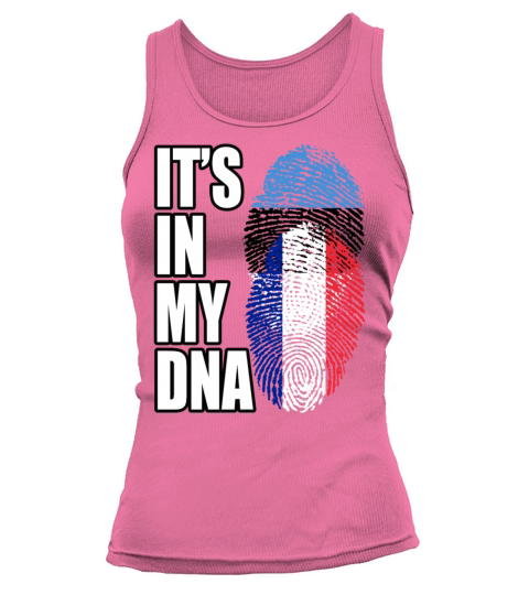 Estonian And French Mix Heritage DNA Flag Tank top Woman
