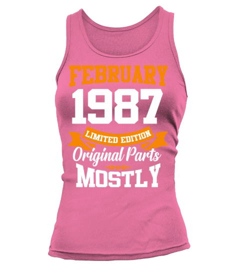 February 1987 Vintage Birthday Present Tank top Woman