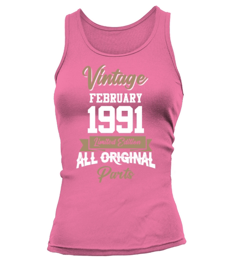 February 1991 Vintage Birthday Present Tank top Woman