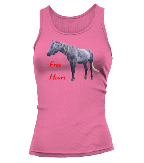 Free heart grey horse vintage countryside beauty Tank top Woman