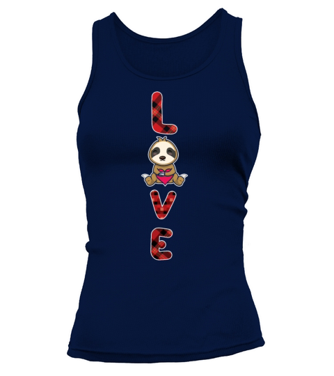 Kawaii Sloth Love Animal Hearts Day Valentines Tank top Woman