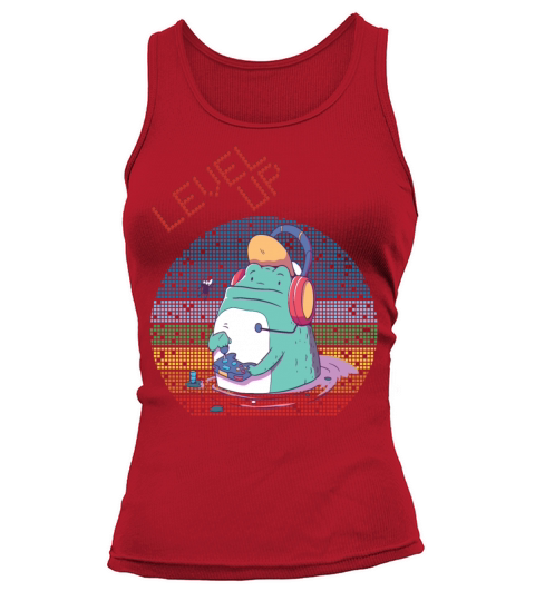 Level Up Gamer Video Games Retro Vintage Gaming Ga Tank top Woman