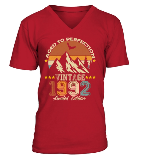 1992 vintage vintage retro birthday gift V-Neck T-shirt