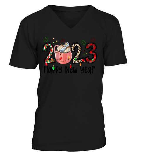 2023 Happy New Year V-Neck T-shirt