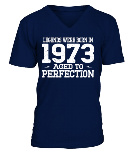 50th birthday vintage legends were born in 1973 V-Neck T-shirt