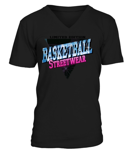 Basketball Sports Font Vintage Retro Streetwear V-Neck T-shirt