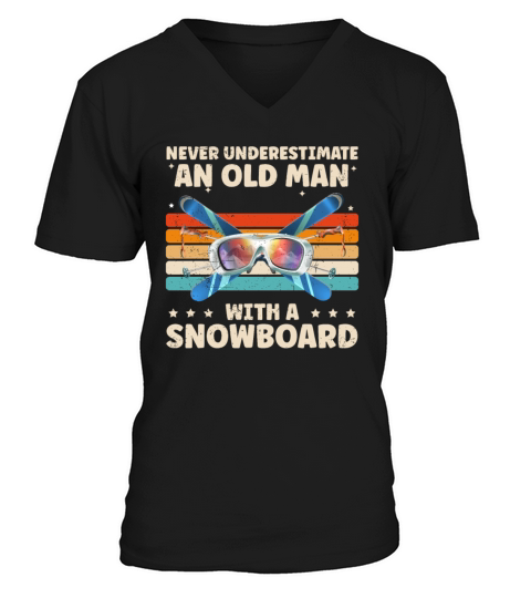 Funny Snowboarding Design For Snowboarder Cool V-Neck T-shirt