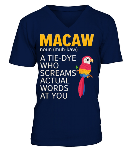 Macaw Parrot Bird Zoo Animal Birdwatcher Pet V-Neck T-shirt