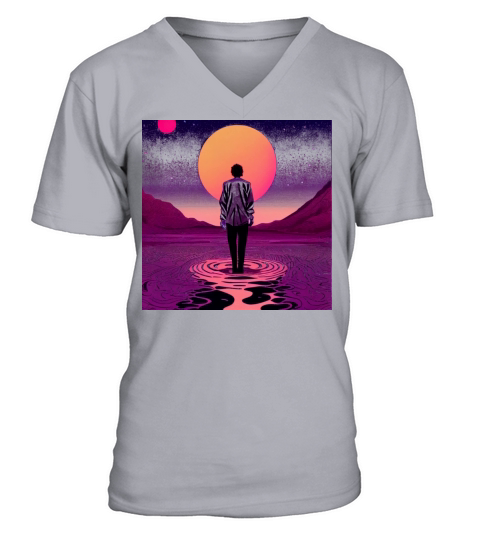 Moon and vibes V-Neck T-shirt