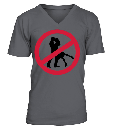 No love - Anti valentines day V-Neck T-shirt