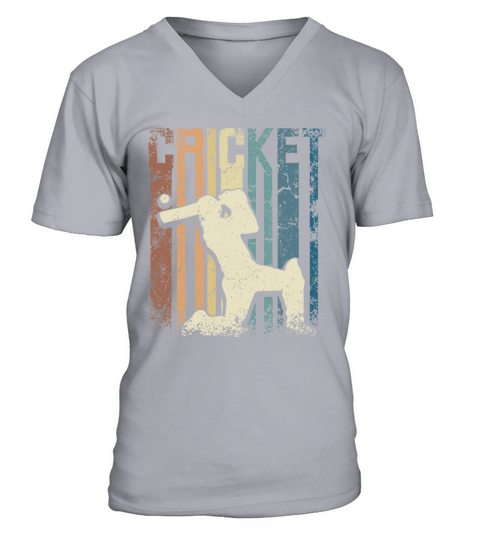 Retro Vintage Cricket V-Neck T-shirt