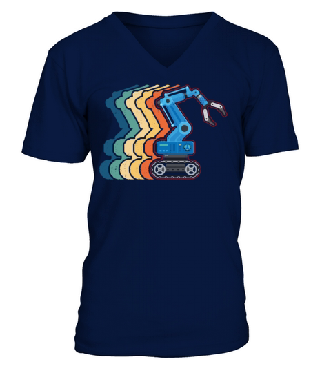 Robot Robotics Engineer Retro V-Neck T-shirt