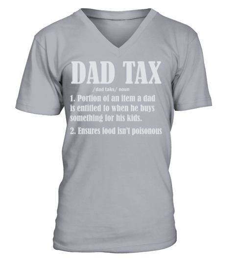 Vintage Dad Tax Definition Men Funny Fathers Day V-Neck T-shirt