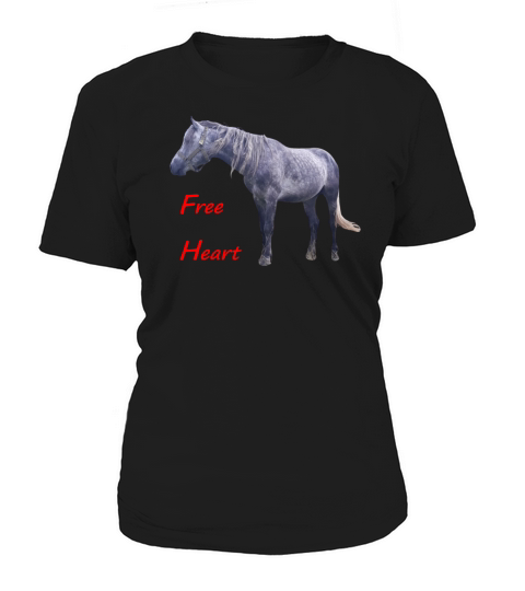 Free heart grey horse vintage countryside beauty Women's T-Shirt