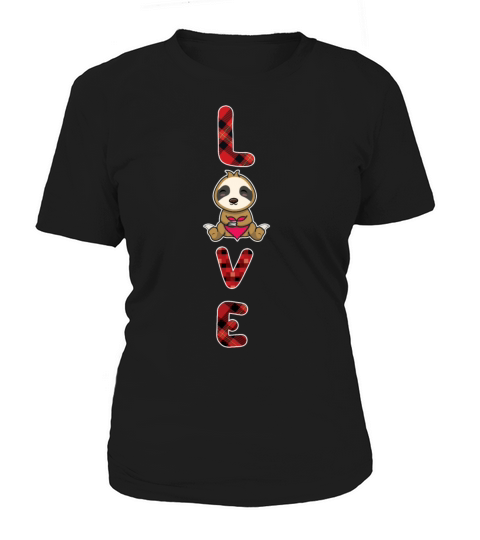 Kawaii Sloth Love Animal Hearts Day Valentines Women's T-Shirt