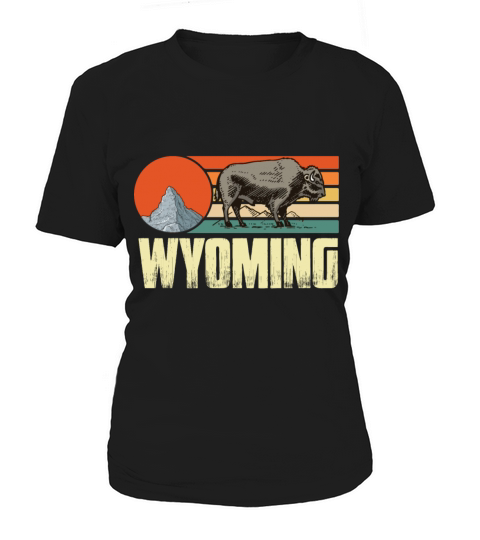 Wyoming Vintage Buffalo Nature Hiking Mountain Sou Women's T-Shirt