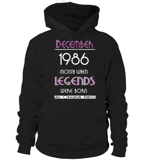 1986 birthday december vintage retro Hoodie Unisex