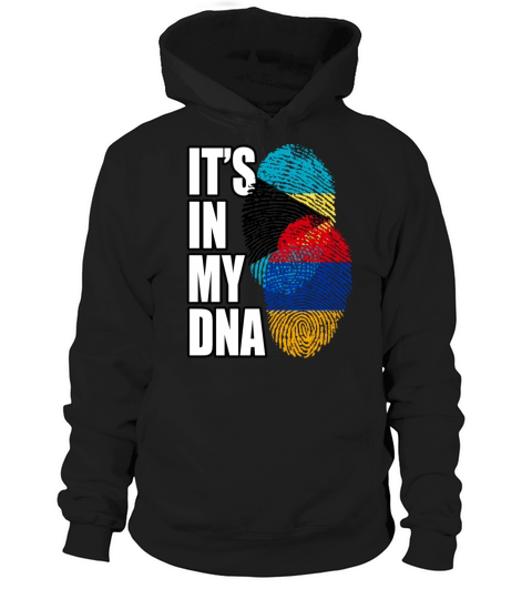 Armenian And Bahamian Mix Heritage DNA Flag Hoodie Unisex