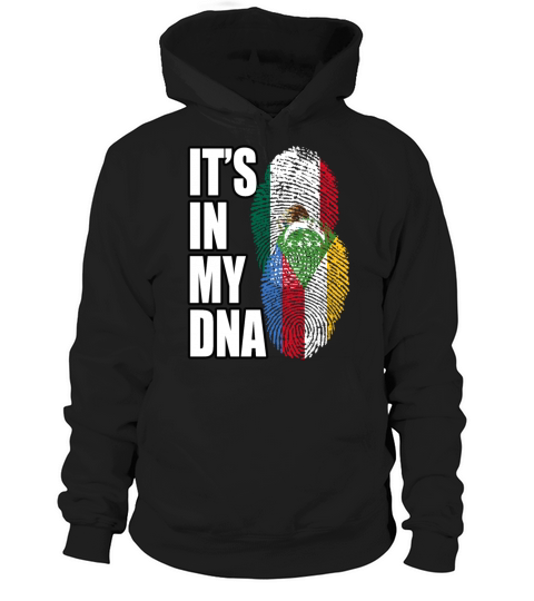 Comoran And Mexican Mix Heritage DNA Flag Hoodie Unisex