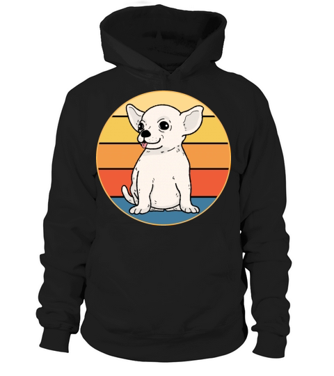 Cute Chihuahua Dog Breed Vintage Retro Sunset Hoodie Unisex
