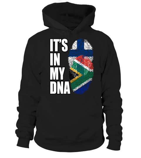 Finland And South African Mix Heritage DNA Flag Hoodie Unisex
