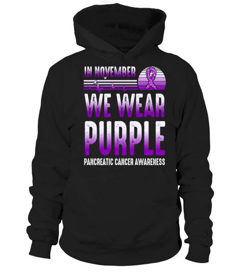 In November We Wear Purple Pancreatic Cancer Hoodie Unisex