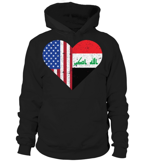 Iraq Flag Iraqi American Hometown Vintage Hoodie Unisex